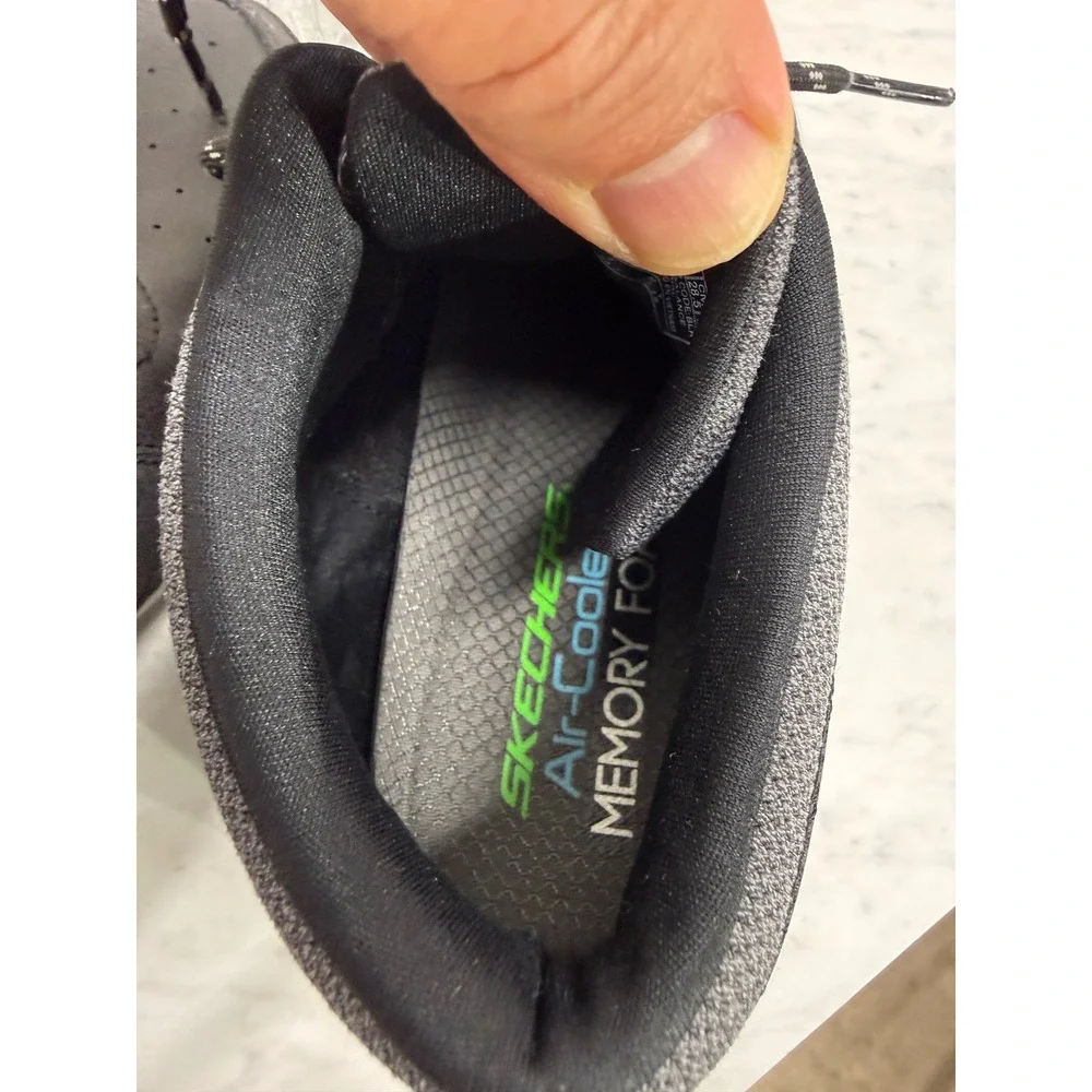 Skechers Relaxed Fit Air-Cooled Memory Foam Mens Black Sneakers 52187 10.5